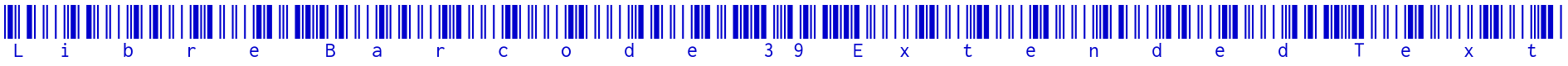 Libre Barcode 39 Extended Text الخط